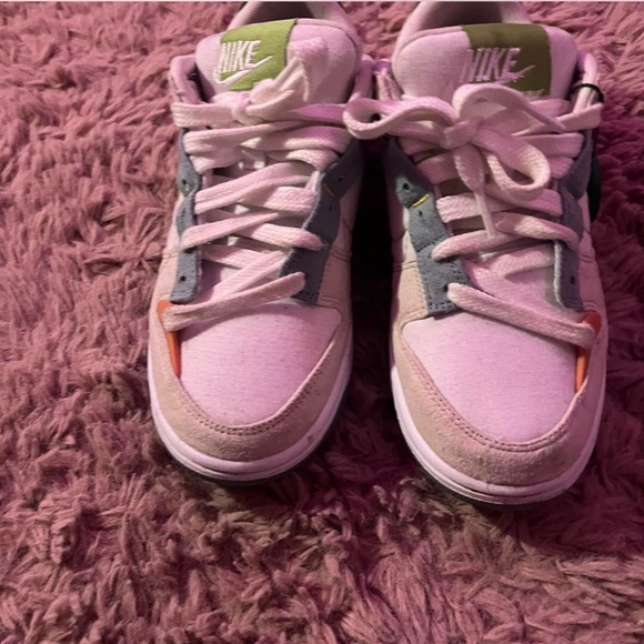 Nike Kids Pink and White Sneakers - Picture 3 of 8